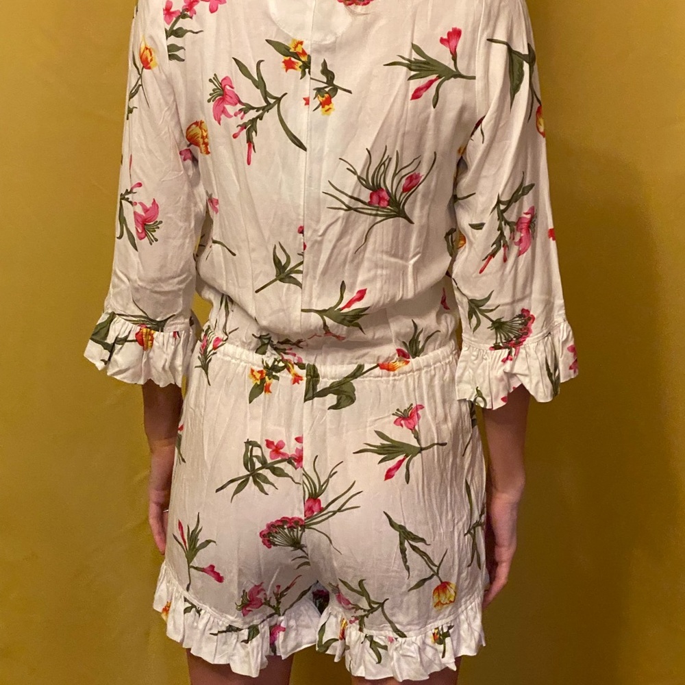 White floral romper